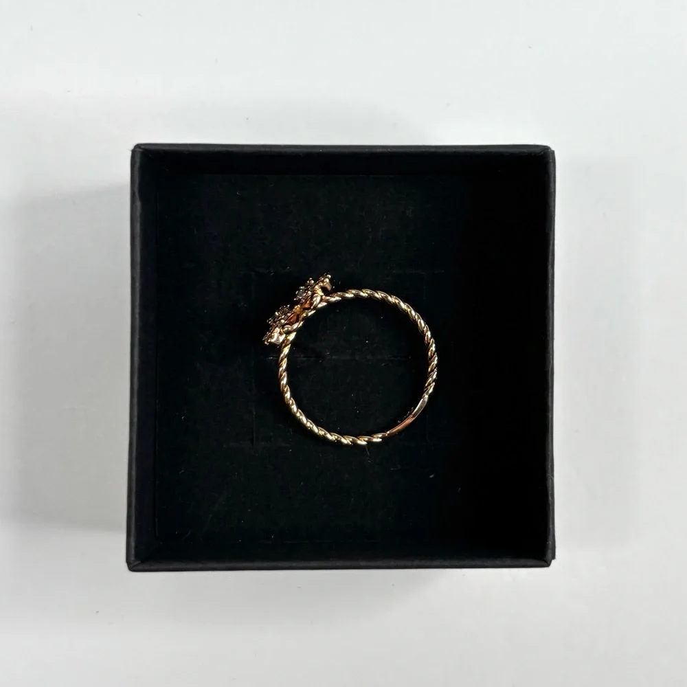 18k rose gold-plated butterfly ring - Picture 4 of 6
